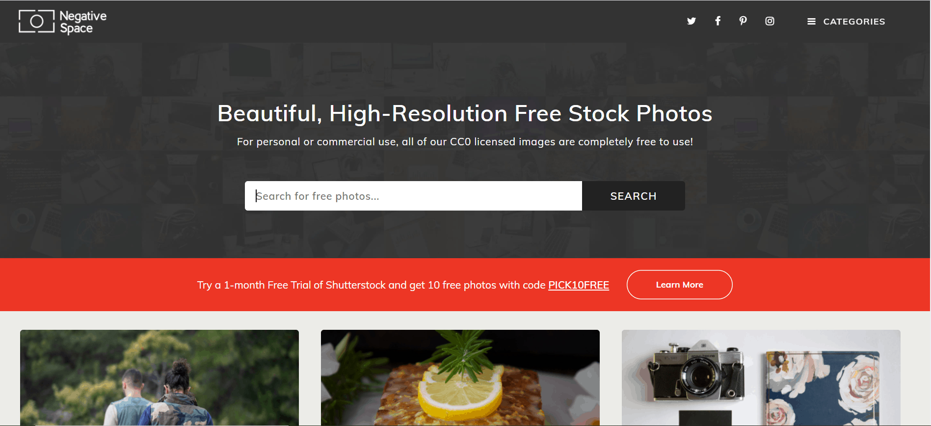 Negative Space free image library