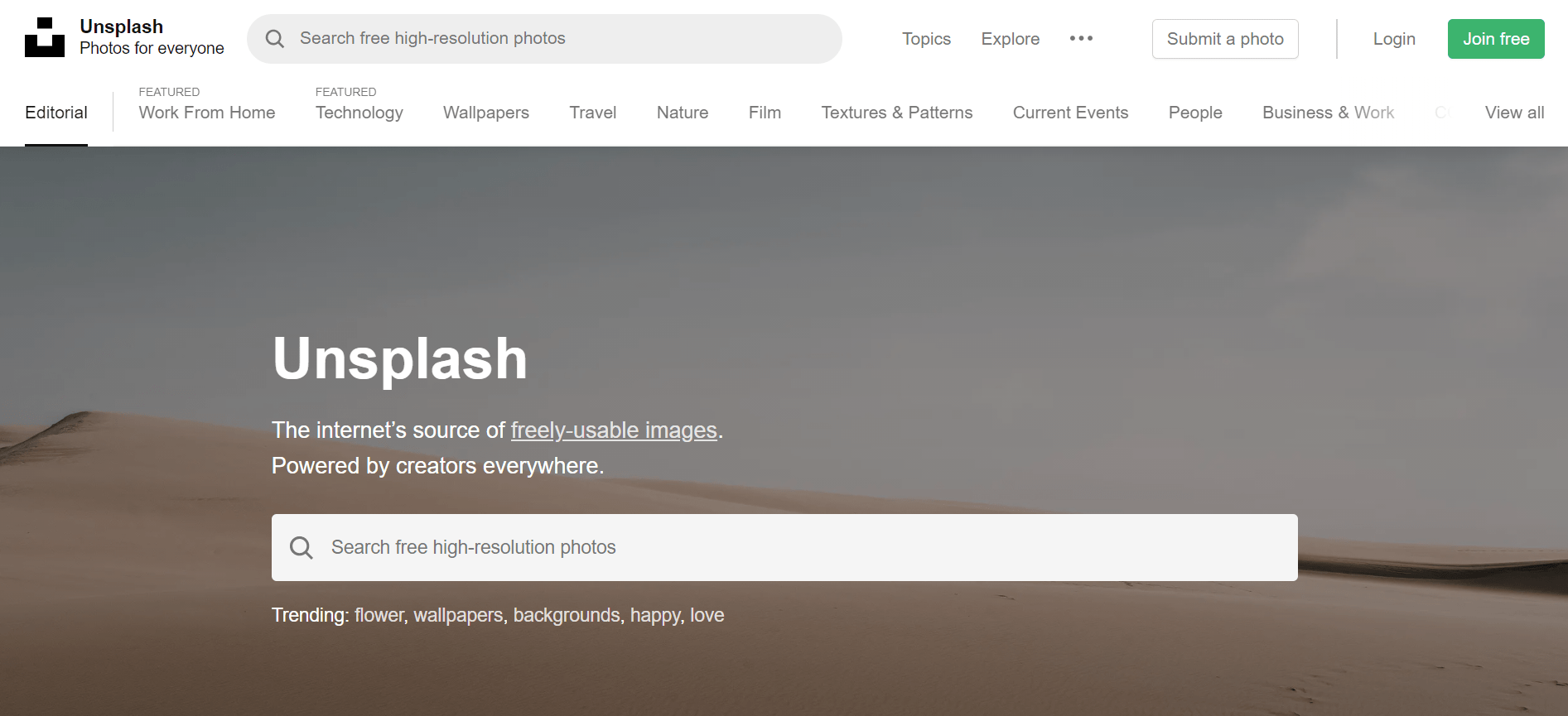 Unplash 1 Top 26 sites to find royalty-free images 2025
