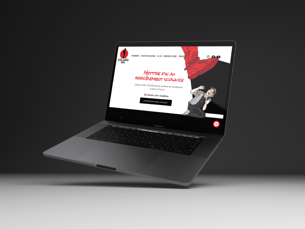 Plus Jamais Seul, website against school bullying created by Flowr Agency for the singer Hazerka