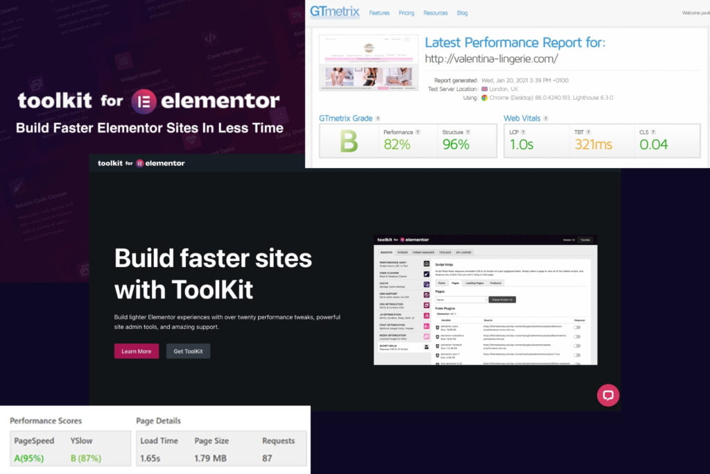 toolkit for elementor optimize website performance