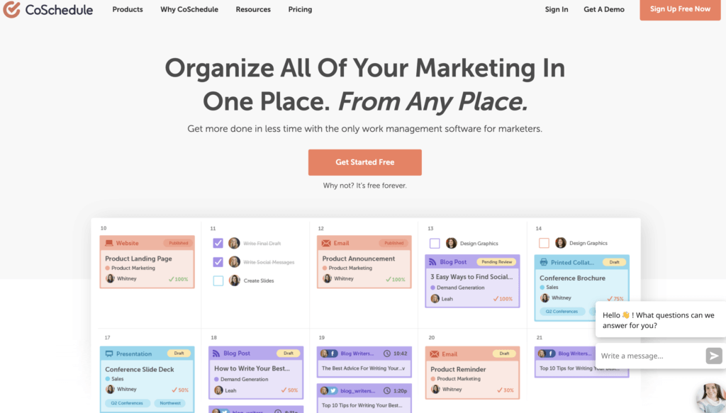 CoSchedule web writing tools