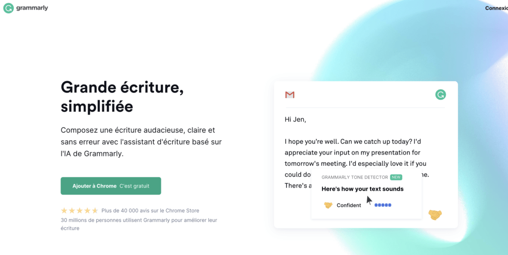 Tools web writing Gammarly