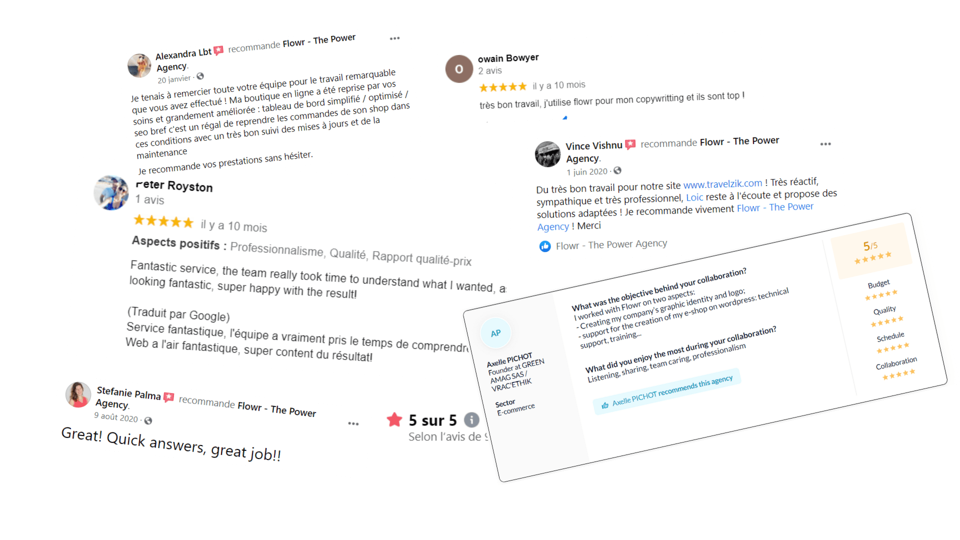 Témoignages agence marketing et web Flowr Agency