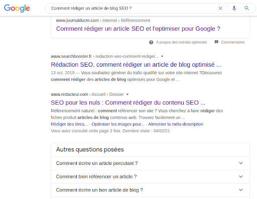 redaction seo-what does the competition do?