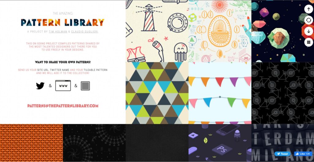 The Pattern Library, collection of royalty-free graphic images