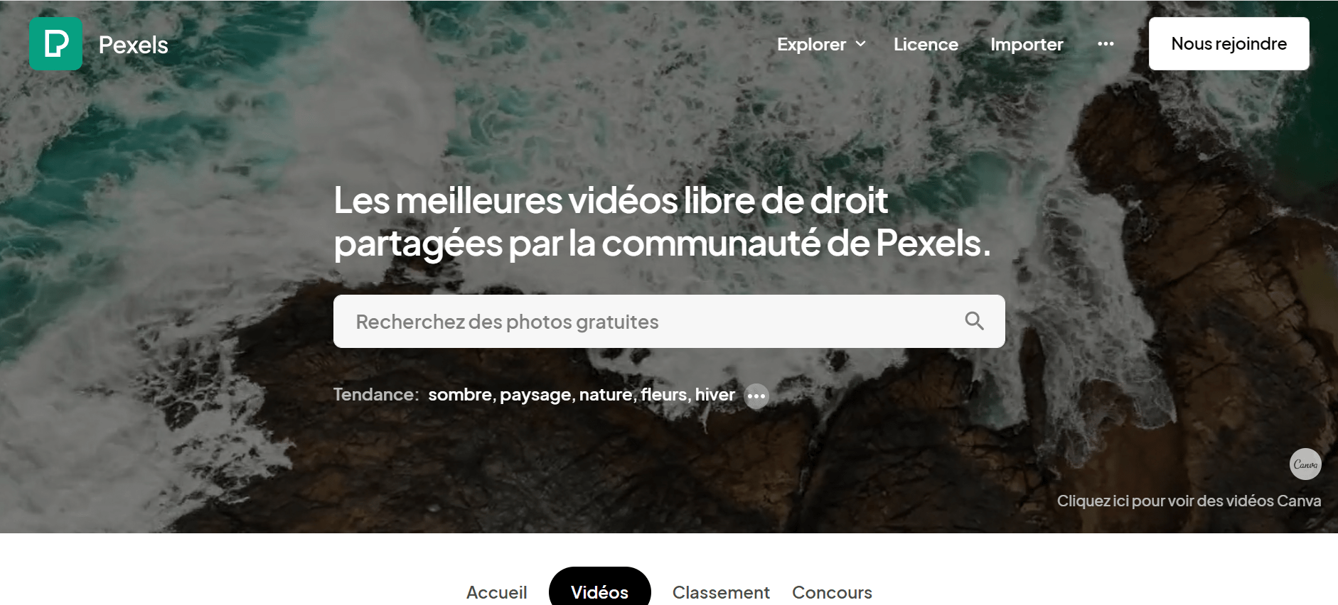 Pexels website : royalty free video pexels