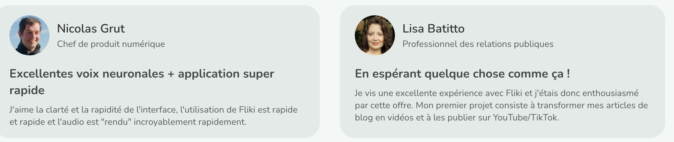Fliki user testimonials