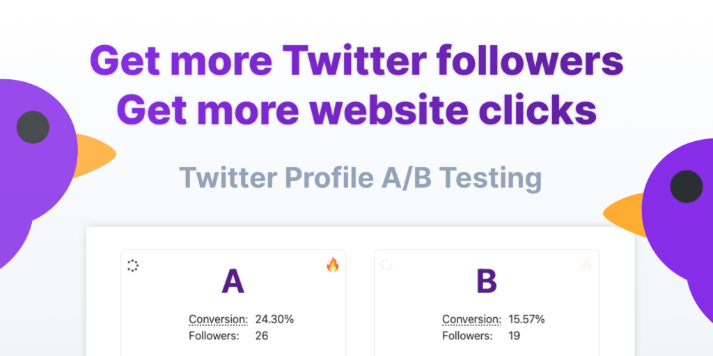 Birdy helps you optimize your Twitter profile with continual automated A/B testing. Create two different ...