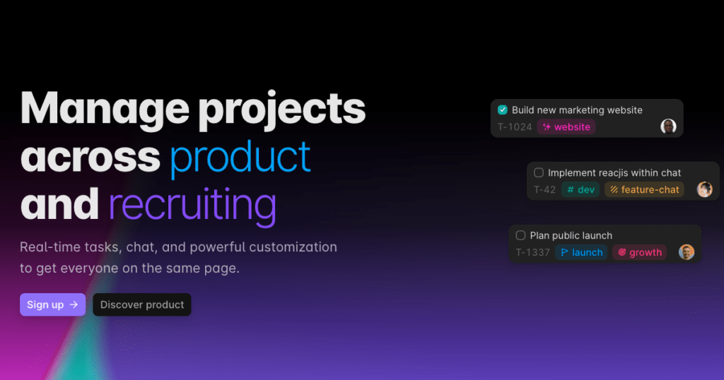 Manage projects in all engineering teams