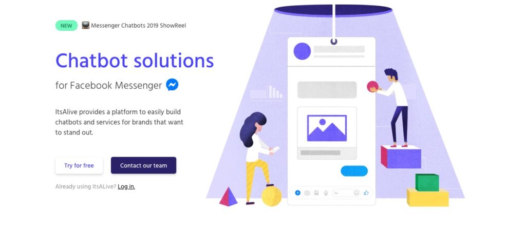 Itsalive fournit une plate-forme pour créer facilement des chatbots et des services pour les marques.