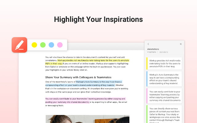 Allows you to add annotations / comments directly on a web page