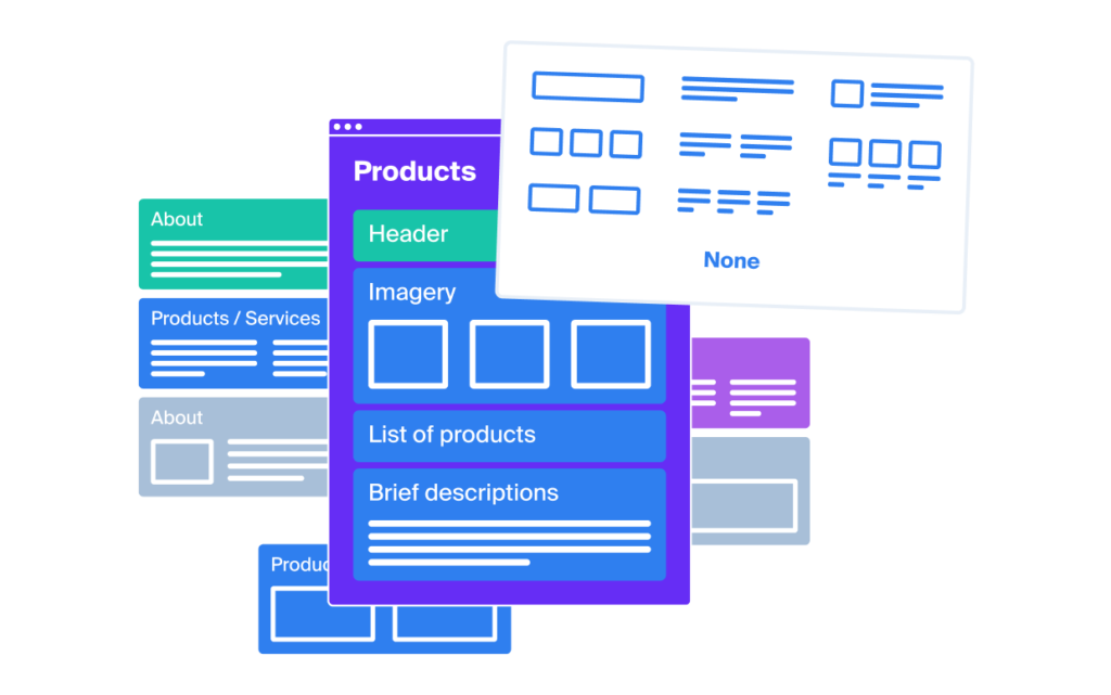 allows you to create wireframes for a site or an application, to add notes and color combinations for easy identification.