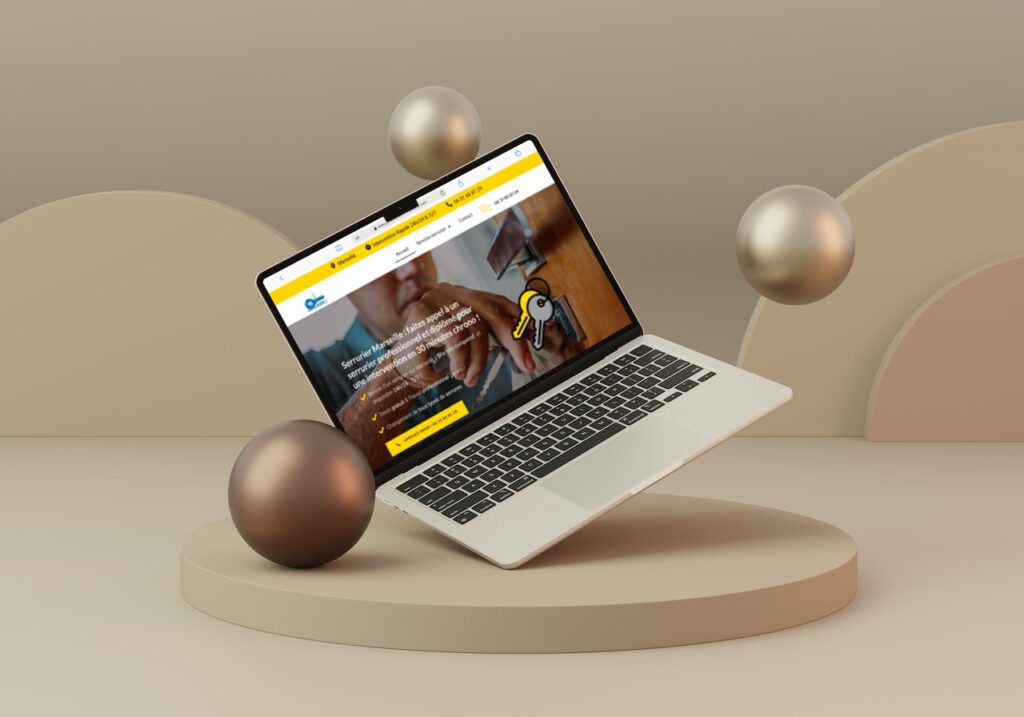 smartmockups lcoz5ho6 YB Serrurier Marseille - Référencement naturel 2025