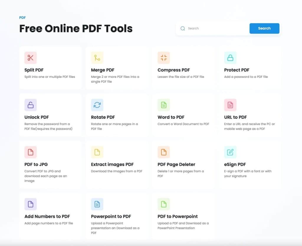 a tool that allows you to convert, merge, protect and optimize your PDF files but also to resize a video
