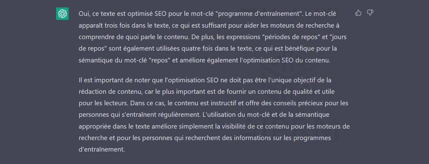 Prompt Chat GPT SEO pour analyser un article