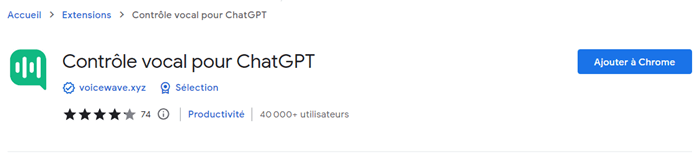 Contrôle vocal pour ChatGPT