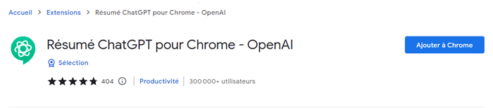 Résumé avec ChatGPT - Open AI