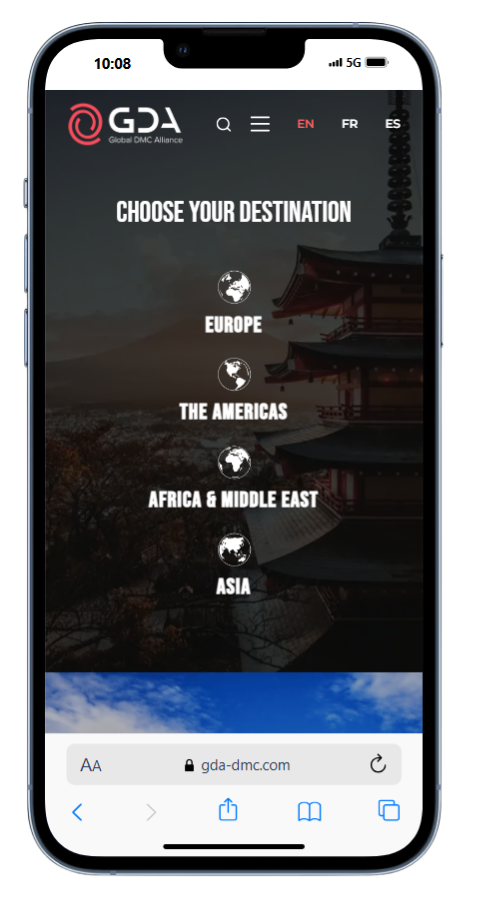 mockup GDA mobile