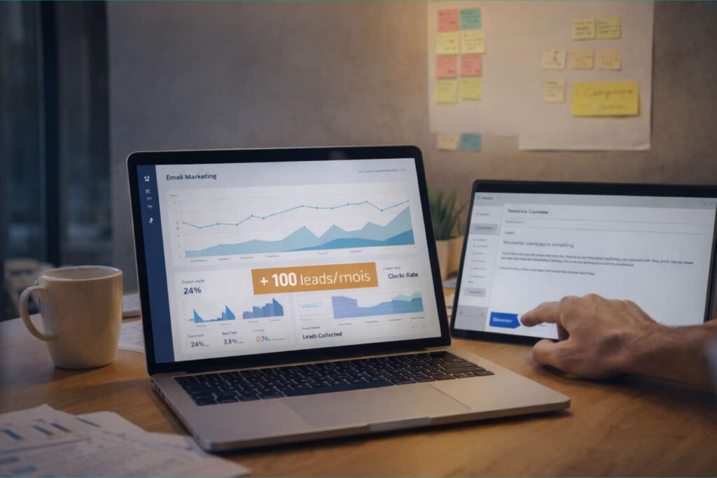 Generate 100 leads per month with email marketing