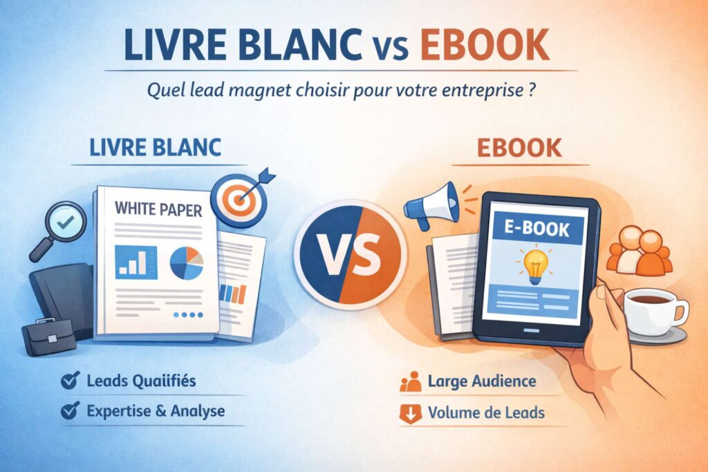 Génération de leads qualifiés : livre blanc vs ebook