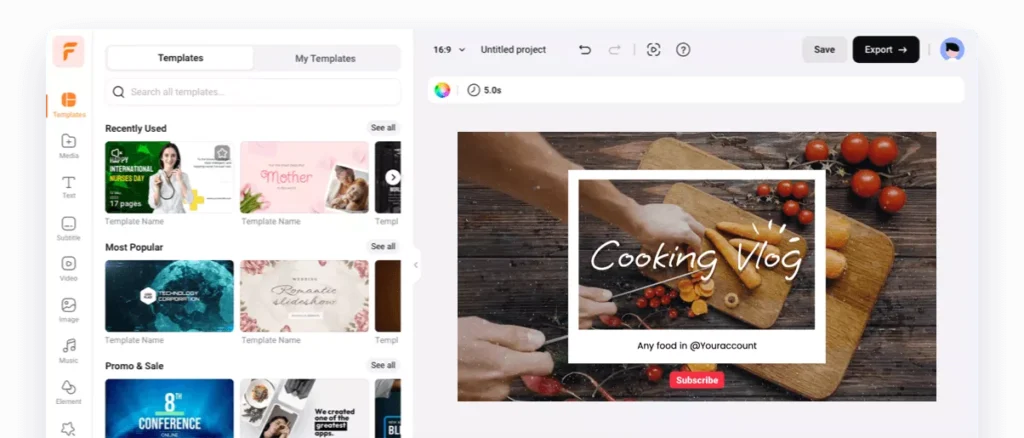 Flexclip, outil de montage vidéo IA